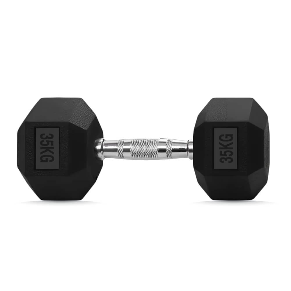 ดัมเบลยางเหลี่ยม HOMEFITTOOLS 35 KG 1 คู่_0